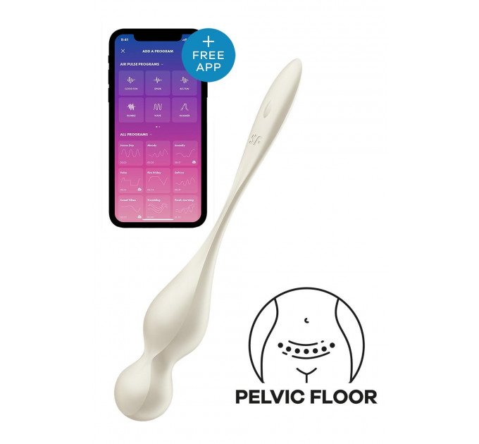 Смарт-шарики Кегеля Satisfyer Love Birds 1 с вибрацией, белые