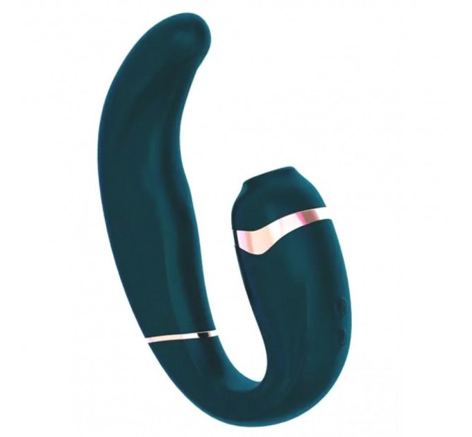 Вакуумный стимулятор клитора и точки G Adrien Lastic My-G из силикона, зеленый