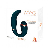 Вакуумный стимулятор клитора и точки G Adrien Lastic My-G из силикона, зеленый