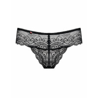 Трусики-стрінги мереживні чорні Obsessive Miamor L/XL