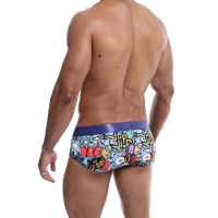 Трусы мужские с разными картинками MaleBasics цветные, М