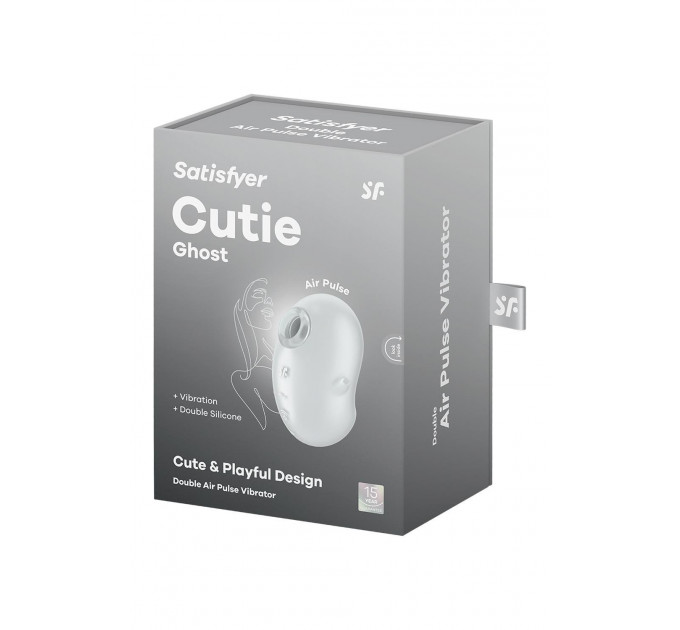 Вакуумний вібратор стимулятор Satisfyer Cutie Ghost білий, 9.1 см