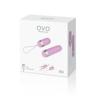 Виброяйцо с пультом управления OVO R4 REMOTE розовое
