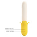 Вибратор в форме банана Pretty Love Banana Geek с фрикциями, 19.5 х 3.1 см
