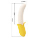 Вибратор в форме банана Pretty Love Banana Geek с фрикциями, 19.5 х 3.1 см