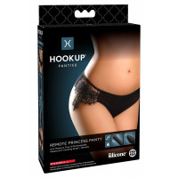 Вібратор в трусики Pipedream Hookup Panties Remote Princess зі знімною віброкулею, чорний, S-L