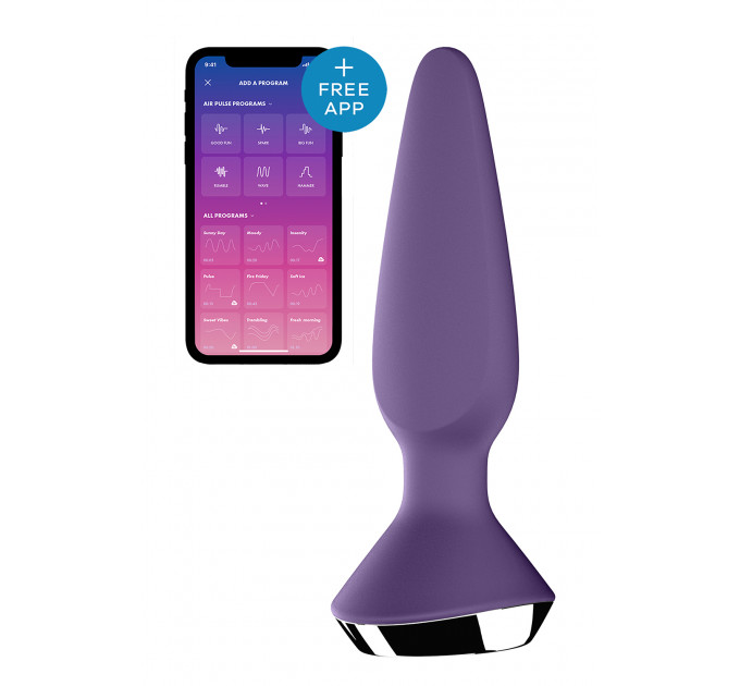 T360157 Анальная пробка с двумя моторами и управлением телефоном Satisfyer Plug-ilicious 1 Purple