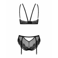 Сексуальный комплект Obsessive Allastia set Black S/M