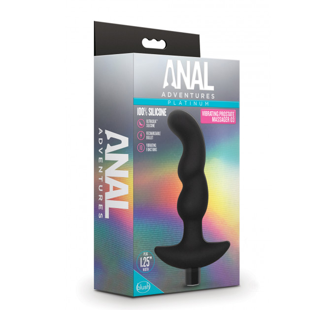 Массажер простаты Blush Anal Adventures Platinum Silicone Vibrating