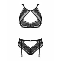 Сексуальный комплект Obsessive Allastia set Black S/M