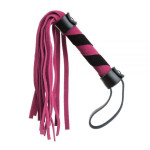 F61427 батіг із замші міні FLOGGER BLACK / PINK