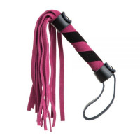 F61427 Плетка из замши мини FLOGGER BLACK/PINK