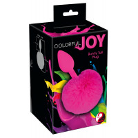 Анальна пробка із помпоном You2Toys Colorful Joy Bunny Tail Plug, силікон