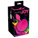 Анальная пробка с помпоном Pink Colorful Joy Bunny Tail Plug, силикон