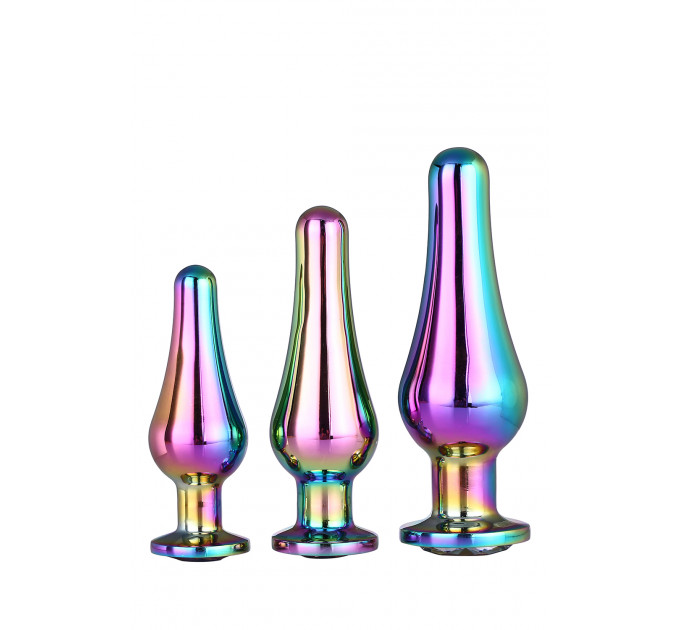 DT21873 Набор анальных пробок конической формы Dream Toys GLEAMING LOVE PLEASURE SET MULTICOLOUR