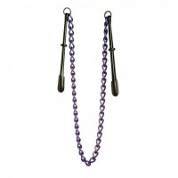 Зажимы на соски Lucky Bay Nipple play с фиолетовой цепочкой