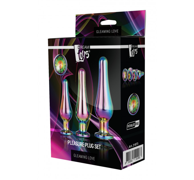 DT21873 Набор анальных пробок конической формы Dream Toys GLEAMING LOVE PLEASURE SET MULTICOLOUR