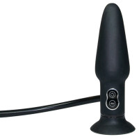 Анальная пробка с накачкой и вибрацией You2Toys черная, 17 х 4.6 см