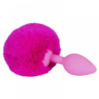 Анальна пробка із помпоном You2Toys Colorful Joy Bunny Tail Plug, силікон