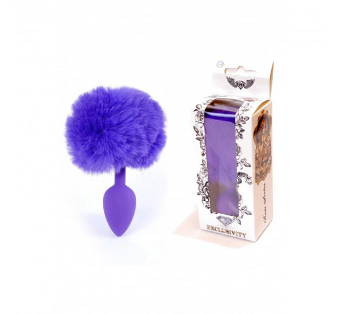 Анальная пробка с пушком Jewellery, фиолетовый
