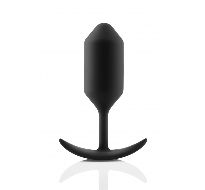 Анальная пробка со смещенным центром тяжести Snug Plug 3 B-Vibe, силиконовая, черная