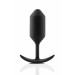 Анальная пробка со смещенным центром тяжести Snug Plug 3 B-Vibe, силиконовая, черная