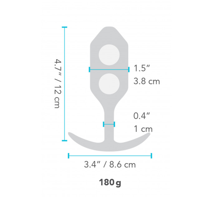 Анальная пробка со смещенным центром тяжести Snug Plug 3 B-Vibe, силиконовая, черная
