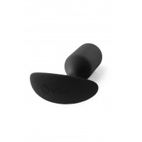 Анальна пробка із зміщеним центром ваги Snug Plug 3 B-Vibe, силіконова, чорна