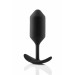 Анальная пробка со смещенным центром тяжести Snug Plug 3 B-Vibe, силиконовая, черная