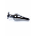 Анальная пробка из нержавеющей стали с камнем Plug-Jewellery Dark Silver BUTT PLUG- Pink