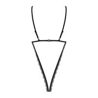 Сексуальное боди полупрозрачное Obsessive Millagro с открытым доступом, черное, L/XL