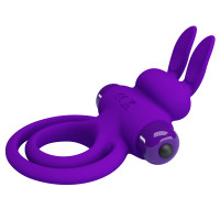 Эрекционное кольцо PRETTY LOVE Penis Ring с двойным кольцом, фиолетовое