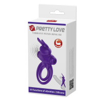 Эрекционное кольцо PRETTY LOVE Penis Ring с двойным кольцом, фиолетовое
