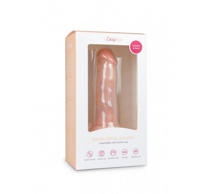 Фаллоимитатор EasyToys Realistic Dildo - 15.5 см бежевый