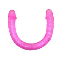 Фаллоимитатор двухсторонний розовый Double Dones