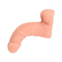 Фалоімітатор реалістичний з хребтом Chisa Real Touch XXX і мошонкою, бежевий