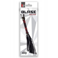 Флоггер с петлей Dream toys Blaze Luxury Fetish для БДСМ практик, черный с красным