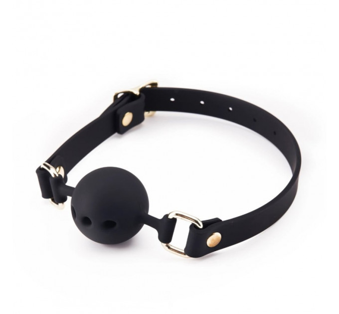 Кляп з кулькою Roоmfun Mouth Ball Gag силіконовий, чорний