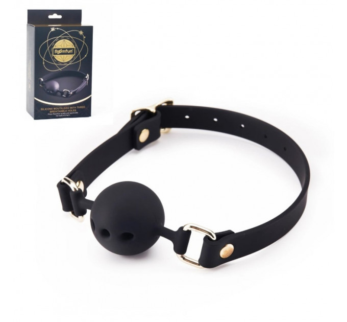 Кляп з кулькою Roоmfun Mouth Ball Gag силіконовий, чорний