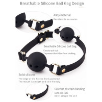 Кляп с шариком Roоmfun Mouth Ball Gag силиконовый, черный