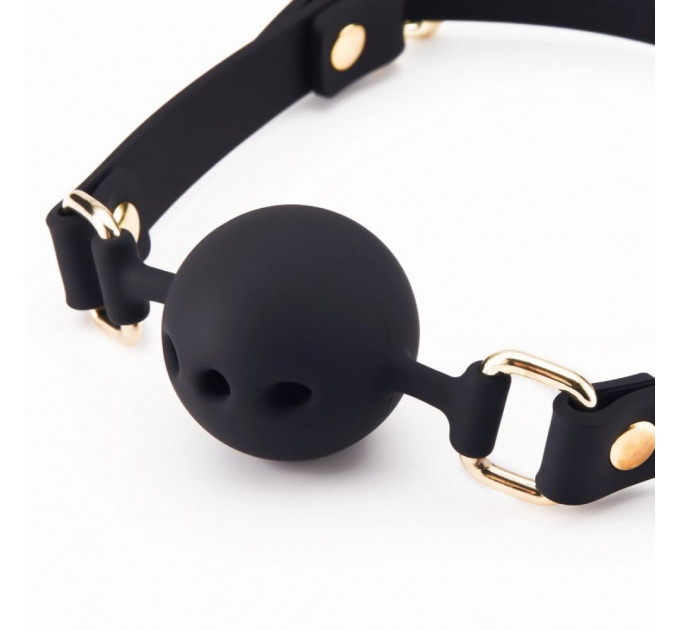 Кляп з кулькою Roоmfun Mouth Ball Gag силіконовий, чорний