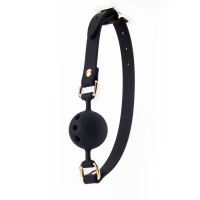 Кляп с шариком Roоmfun Mouth Ball Gag силиконовый, черный