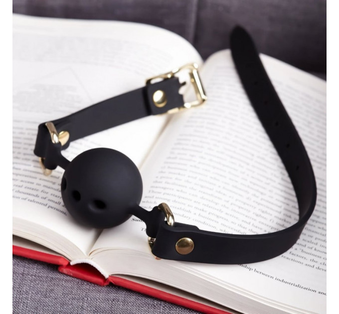 Кляп з кулькою Roоmfun Mouth Ball Gag силіконовий, чорний