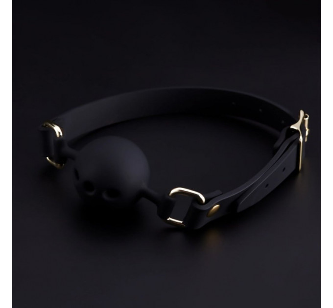 Кляп з кулькою Roоmfun Mouth Ball Gag силіконовий, чорний