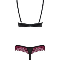 Комплект еротичної білизни Obsessive 842-SET-5 бордовий, S/M