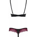 Комплект эротического белья Obsessive 842-SET-5 бордовый, S/M