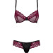 Комплект эротического белья Obsessive 842-SET-5 бордовый, S/M