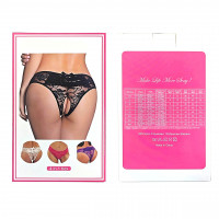 Кружевные трусы с доступом Star Night, чёрные, M