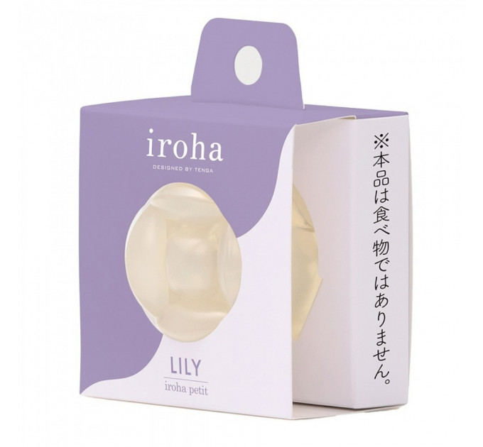 Массажер для клитора рельефный Iroha Petit Lily, белый, 5.3 х 3.5 см