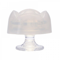 Массажер для клитора рельефный Iroha Petit Lily, белый, 5.3 х 3.5 см